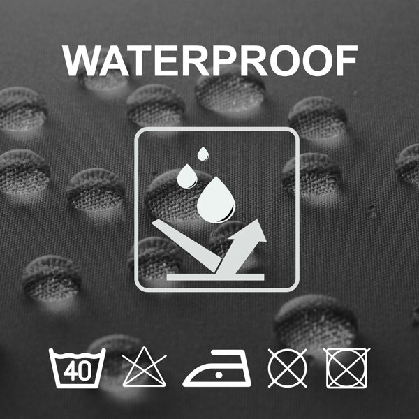 Evideco Neo Retro Writing Design Extra Long Polyester Shower Curtain